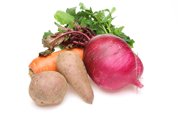 Root vegetables Pictured root vegetables in a white background. root vegetable stock pictures, royalty-free photos & images