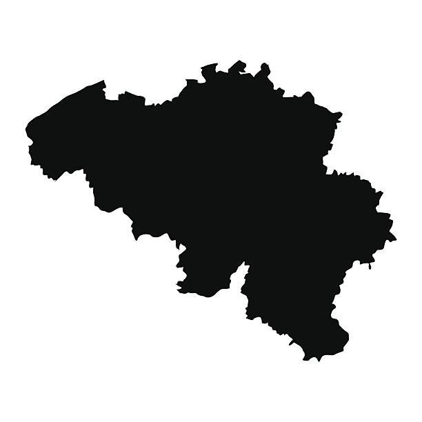 vektor karte der karte von belgien - belgien stock-grafiken, -clipart, -cartoons und -symbole
