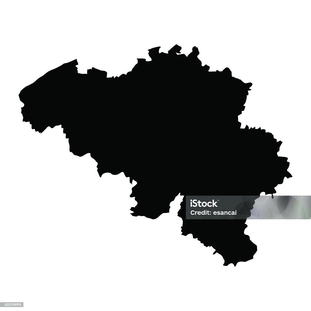 vector map of map of Belgium - 免版稅比利時圖庫向量圖形