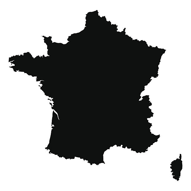 векторная карта франция - france stock illustrations