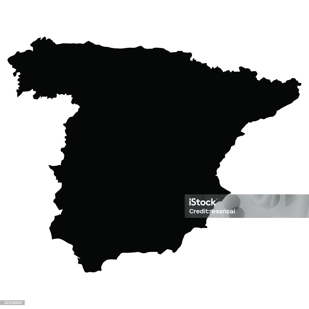 vector map of Spain vector map of Spain with high details Spain stock vector