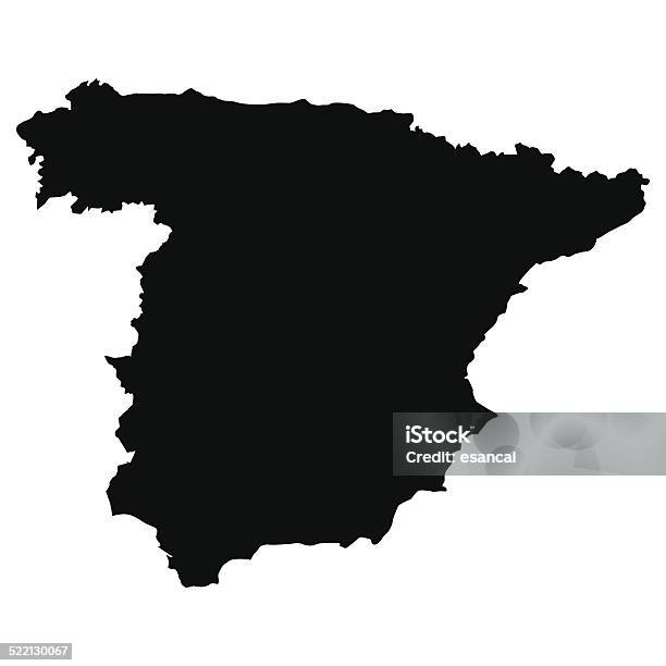 Vector Map Of Spain Stock Illustration - Download Image Now - Spain, Map, Vector