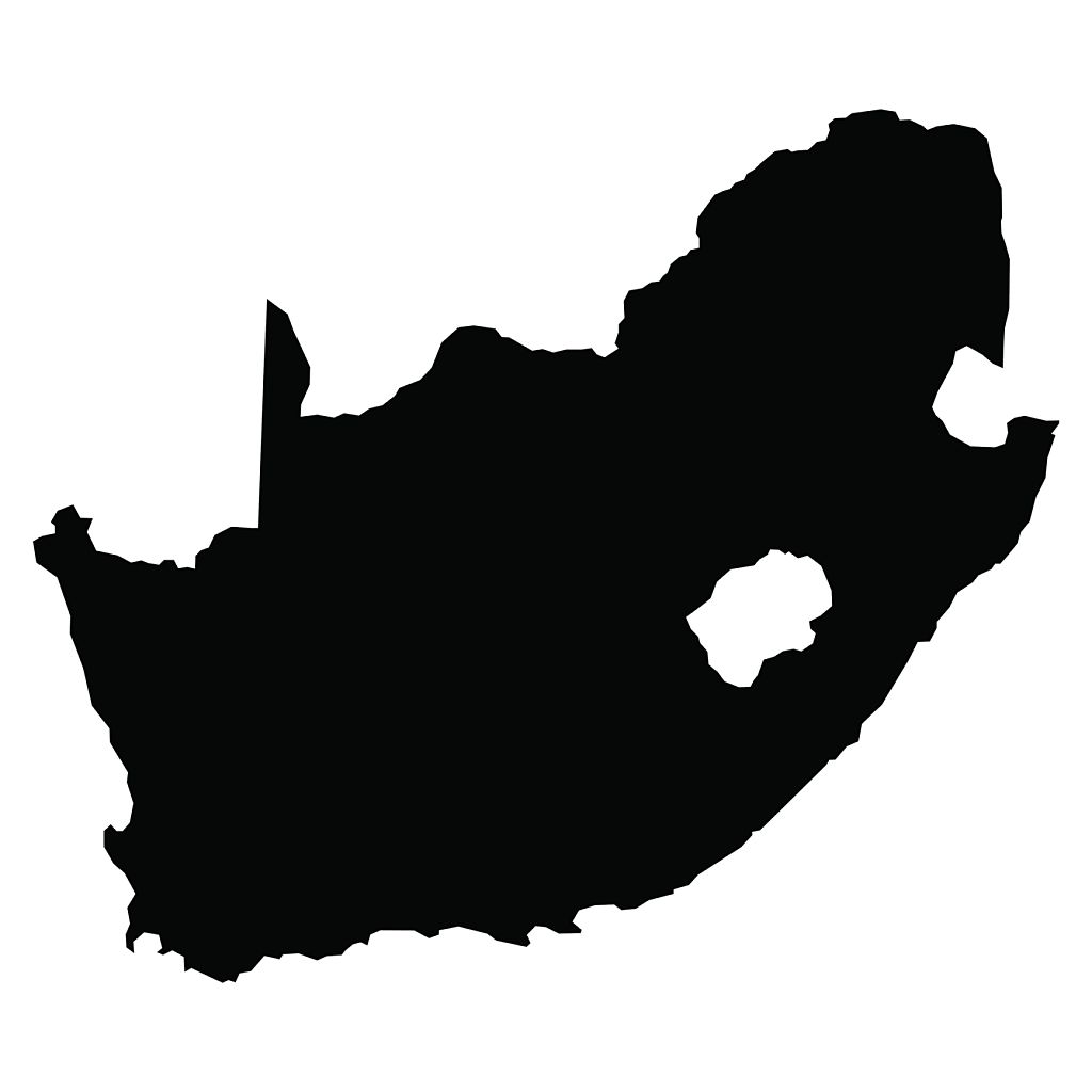 vector map of map of South Africa with high details