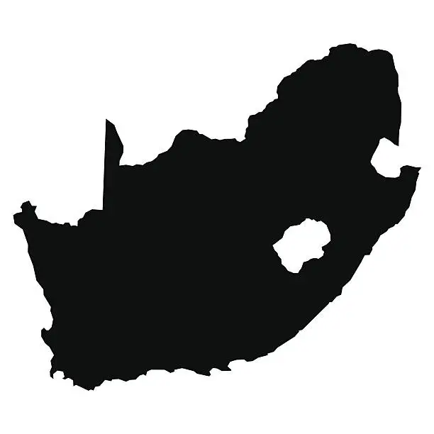 Vector illustration of vector map of map of South Africa