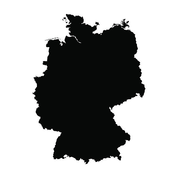 vektor-karte der karte von deutschland - deutschlandkarte stock-grafiken, -clipart, -cartoons und -symbole