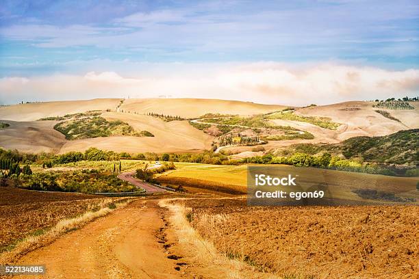 Tuscan Landscape Stock Photo - Download Image Now - Agricultural Field, Agriculture, Autumn