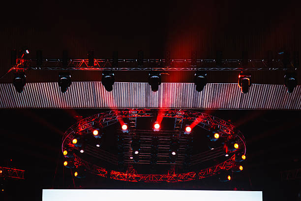 istock lighting equipment on concert stage. 522135014