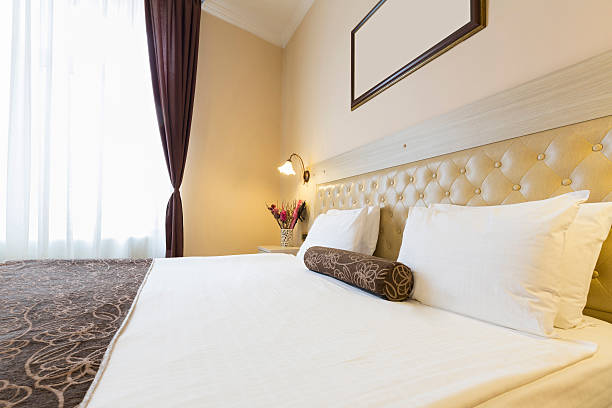 istock Interior of a hotel bedroom 522135078