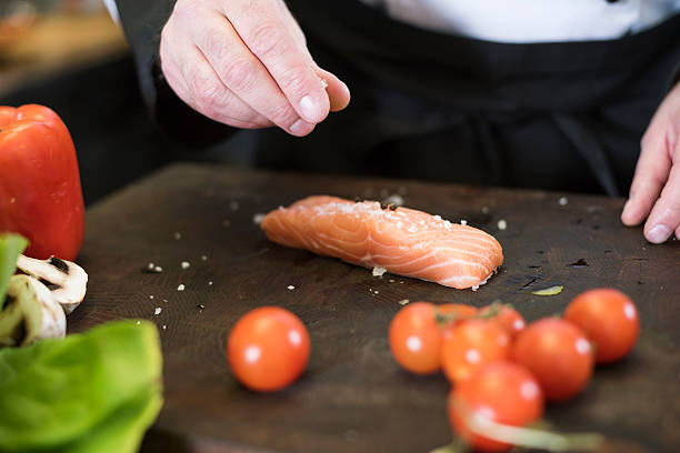 istock Sea salt is perfect for the salmon 522135852