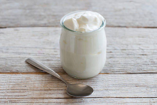 istock Jar of fresh greek yogurt 522142628