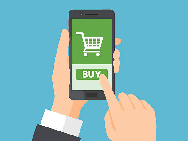 Online shopping concept Online shopping concept. e commerce illustrations stock illustrations