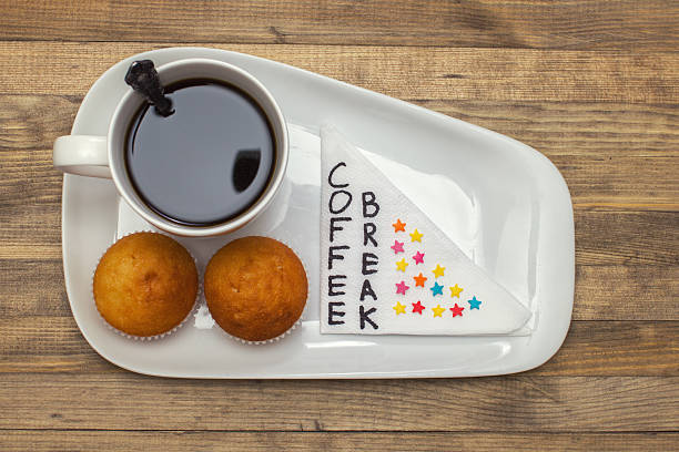 black coffee and pastry composition