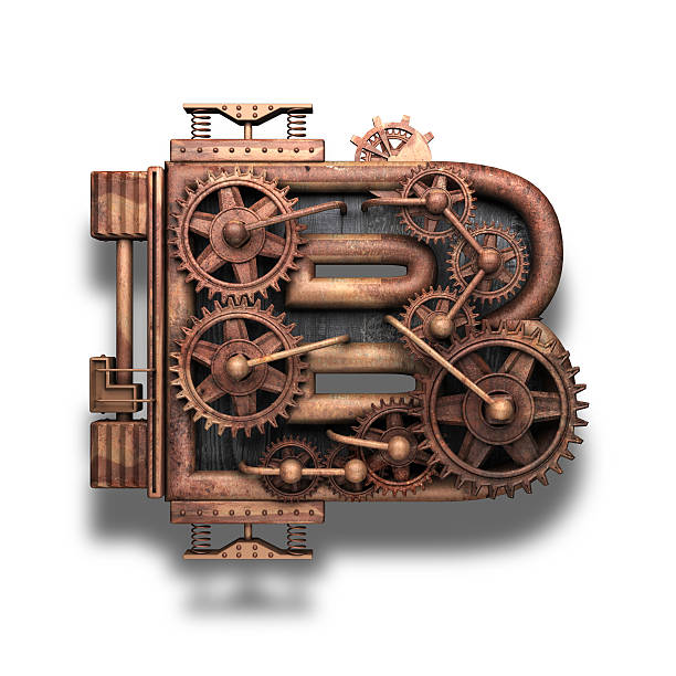 istock b rusted letter with gears on white 522144408