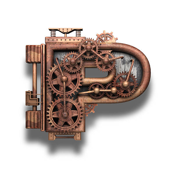 istock p rusted letter with gears on white 522144772