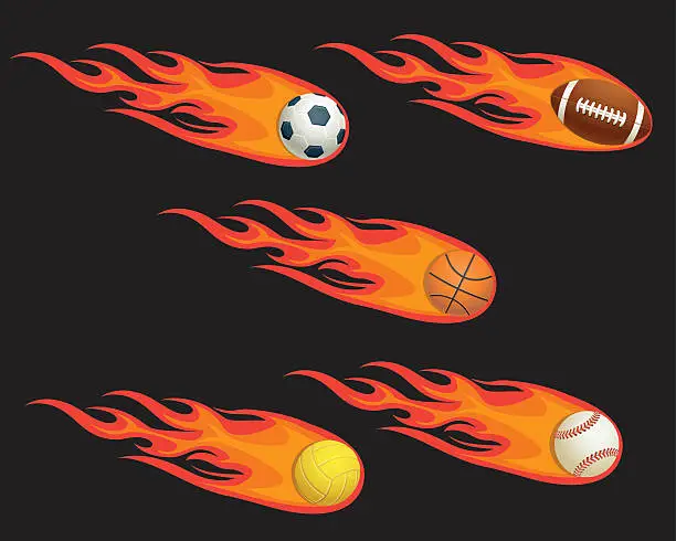 Vector illustration of sport fireball