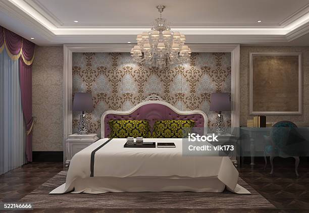 Bedroom Interior 3d Rendering Stock Photo - Download Image Now - Apartment, Bed - Furniture, Bedroom