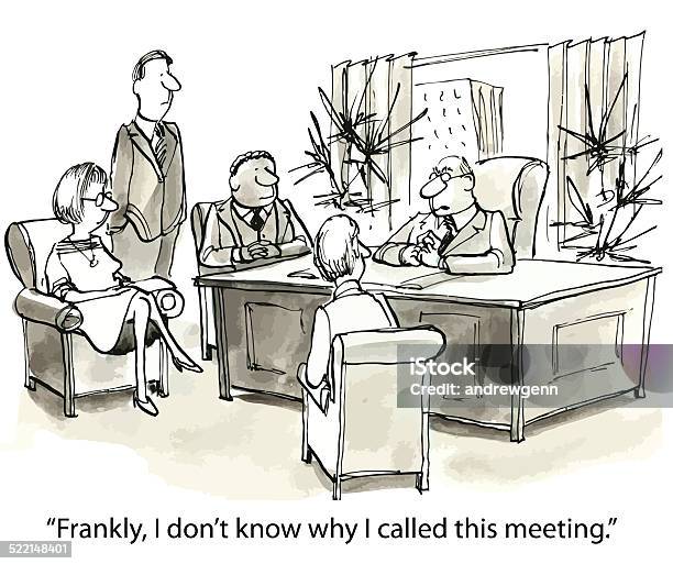 Too Many Meetings Stock Illustration - Download Image Now - Meeting, Boredom, Business Meeting