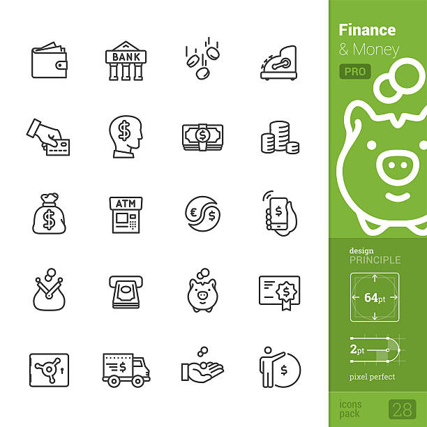 ilustraciones, imágenes clip art, dibujos animados e iconos de stock de vector de de iconos de dinero y finanzas-pro paquete - iou