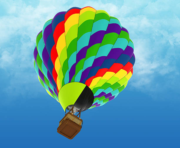 istock Beautiful Hot Air Balloon against a deep blue sky. 522150113
