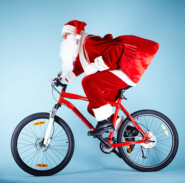 istock Santa on bike 522150427