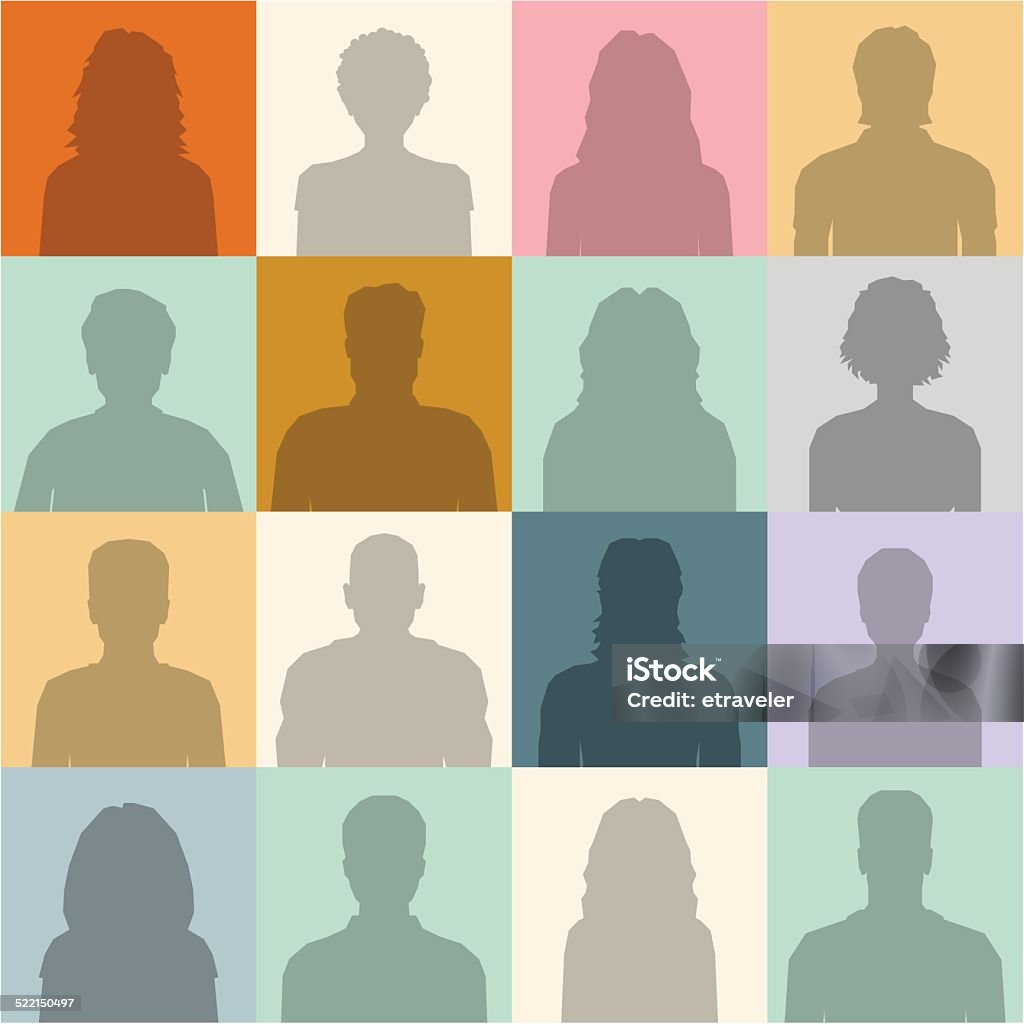 People abstract seamless background People abstract seamless background. People silhouette. People stock vector