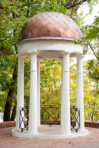 istock Gazebo in autumn garden 522150653