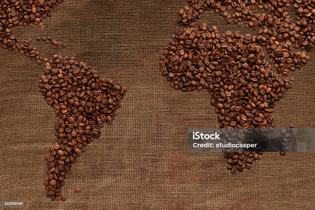 コーヒー南米、アフリカ/、クリッピングパス - コーヒー豆のロイヤリティフリーストックフォト