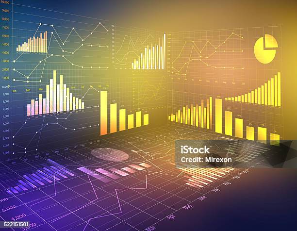 Abstrakte Computer Grafiken Business Finanz Und Statistiken Stockfoto und mehr Bilder von Grafik