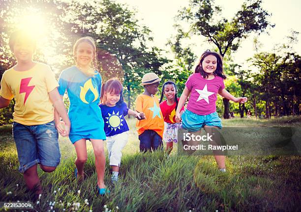 Child Childhood Children Happiness Togetherness Concept Stock Photo - Download Image Now