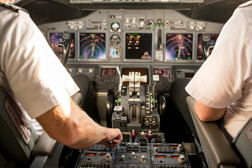 Pilot With Instruments Pilot Setting Up Instruments Stock Photo - Download Image Now - Air ...