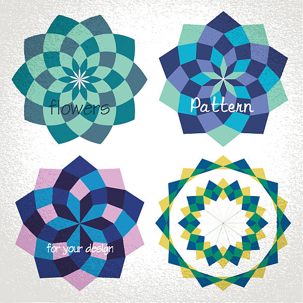 illustrazioni stock, clip art, cartoni animati e icone di tendenza di vettore: telaio cerchio colorato sfondo a scacchi - illustration and painting kaleidoscope seamless pattern