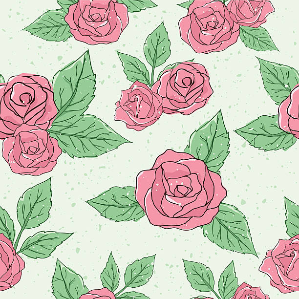 illustrations, cliparts, dessins animés et icônes de motif rose vintage - vector love pink dirty