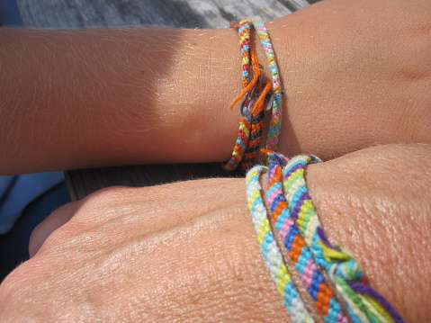 Friendship bracelets in summer time