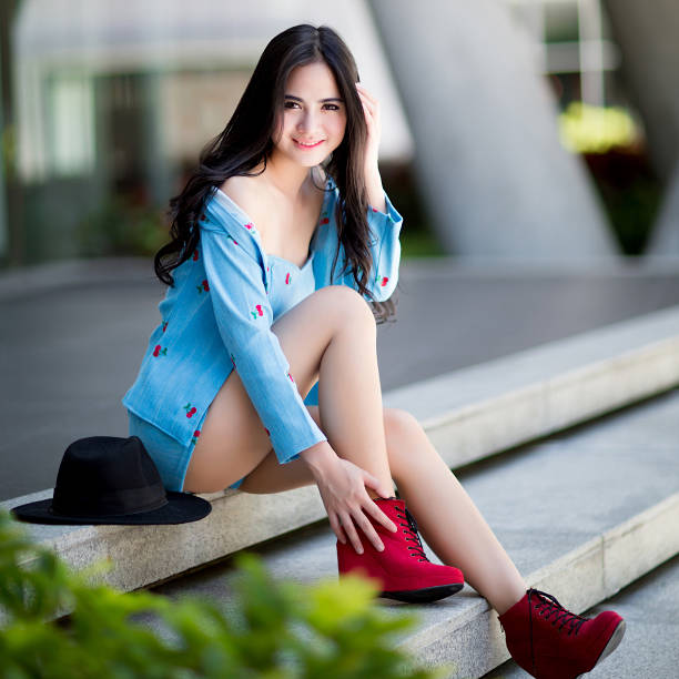 istock Beautiful asian girl in park 522169131