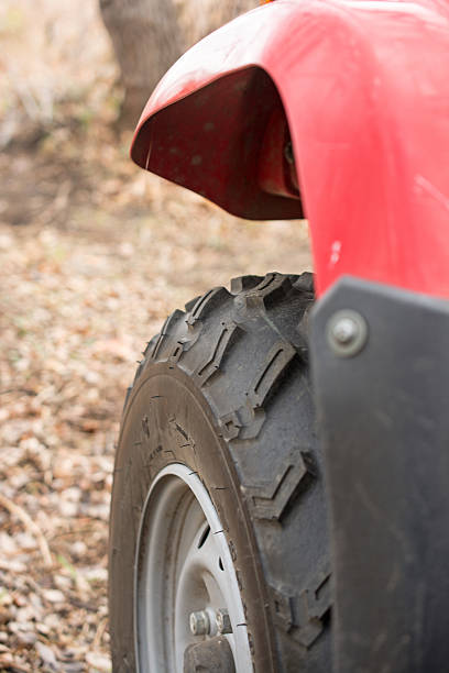 istock Quad Close-up Showing the Front Tire 522170619