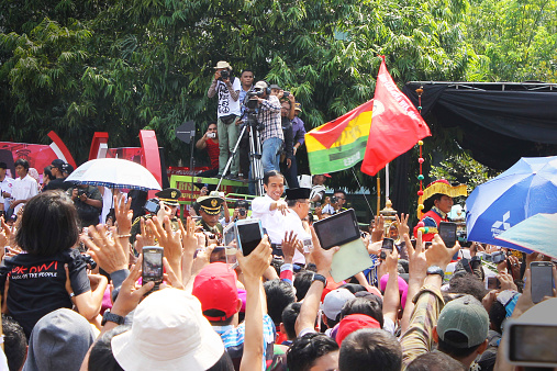 Jakarta, Indonesia - October 20, 2014: Mr. Joko Widodo, new president of Indonesia acclaimed by Indonesian people