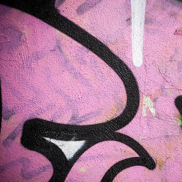 istock Extreme close up of graffiti on concrete wall 522184809