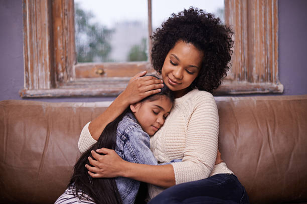 Safe in mommy's arms