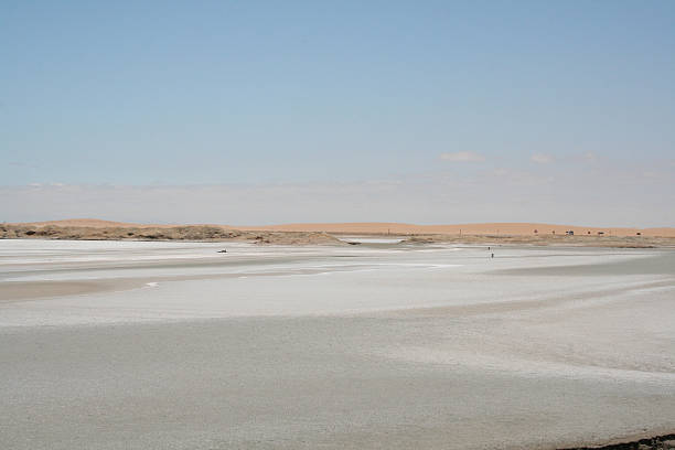 istock Salt evaporation ponds with red Microorganisms, Swakopmund, Namibia 522185299