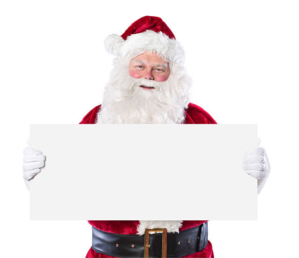 istock Santa Claus with Advertising Poster 522185451