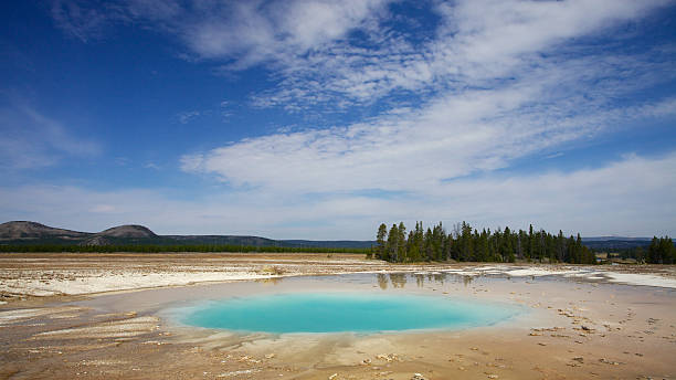 Opal Spring, Yellowstone National Park stock photo