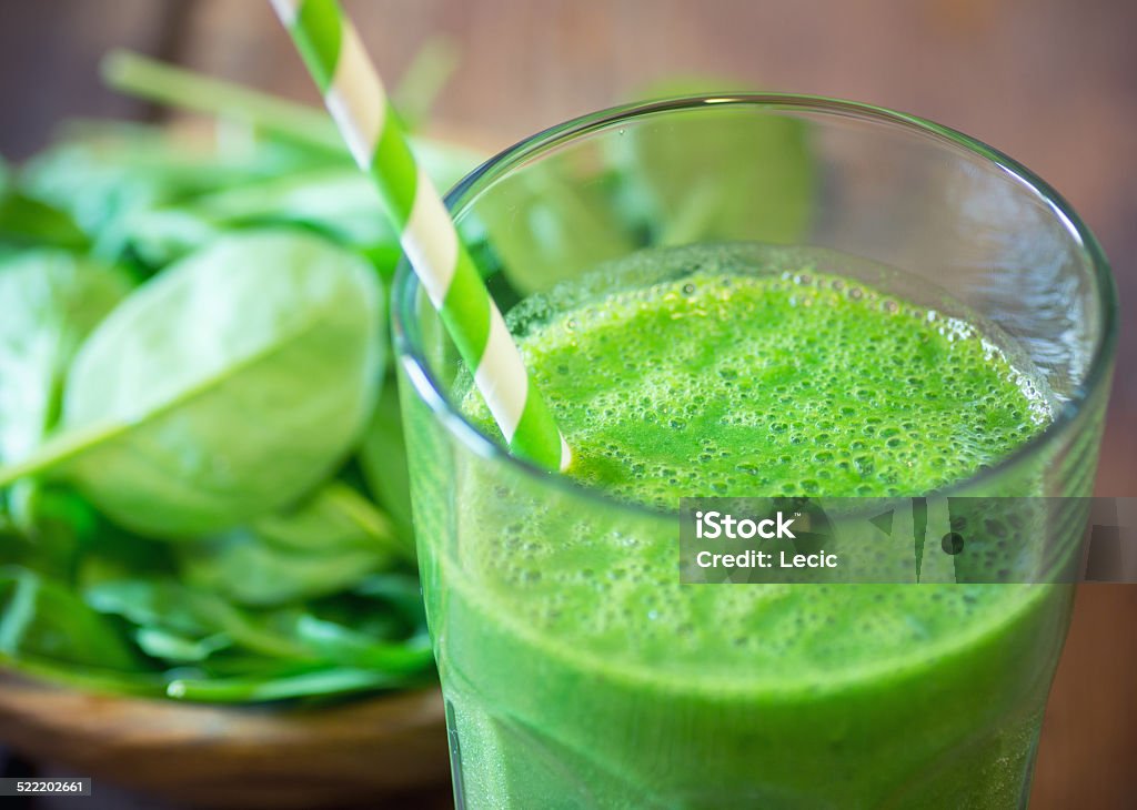 Green smoothie Basil Stock Photo