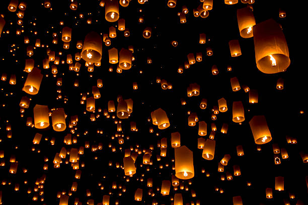 istock Floating lantern in Yee Peng festival 522203277