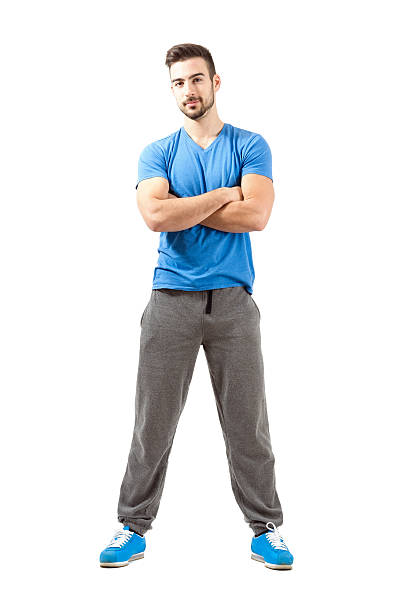 istock Young athlete with folded arms smiling looking at camera 522203583
