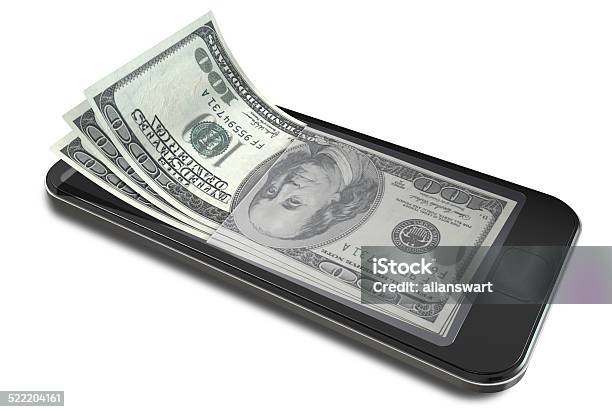 Smartphone Payments With Dollars Stock Photo - Download Image Now - Banking, Brand Name Mobile Payment, Business