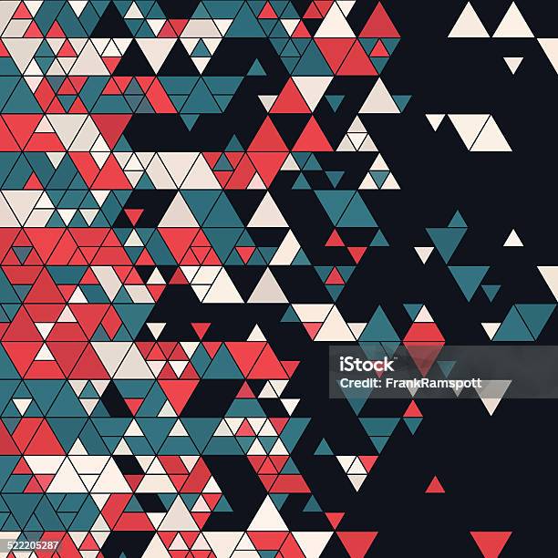 Retro Triangle Design Background Square Stock Illustration - Download ...