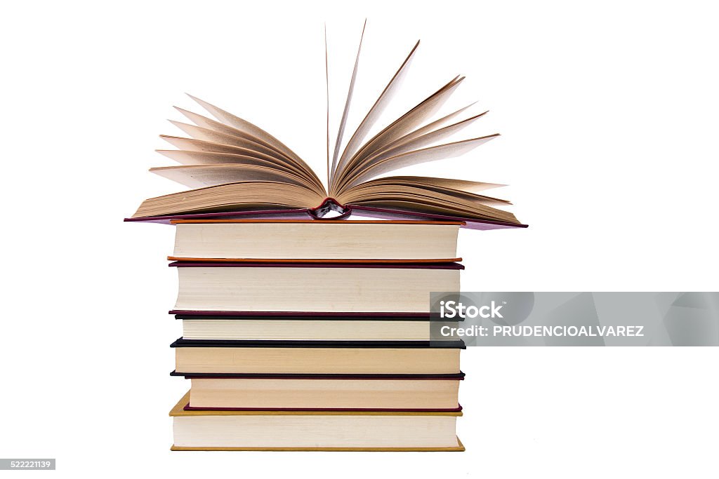 books books isolated on white background Back to School Stock Photo