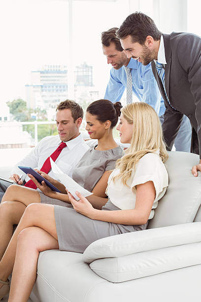 istock Colleagues in meeting at office 522221285