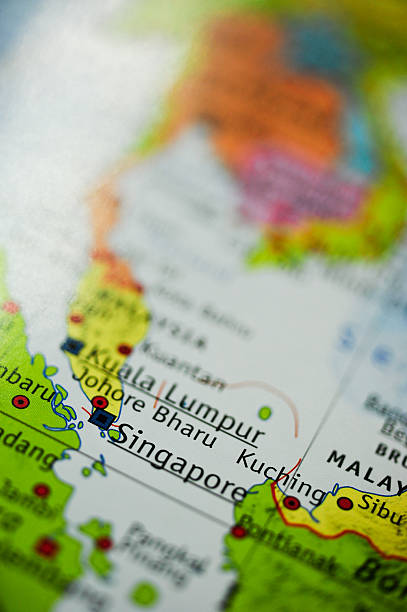 istock Map of Singapore and surrounding countries 522221707