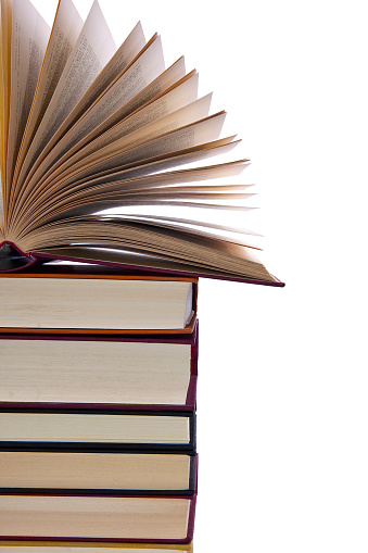 books isolated on white background